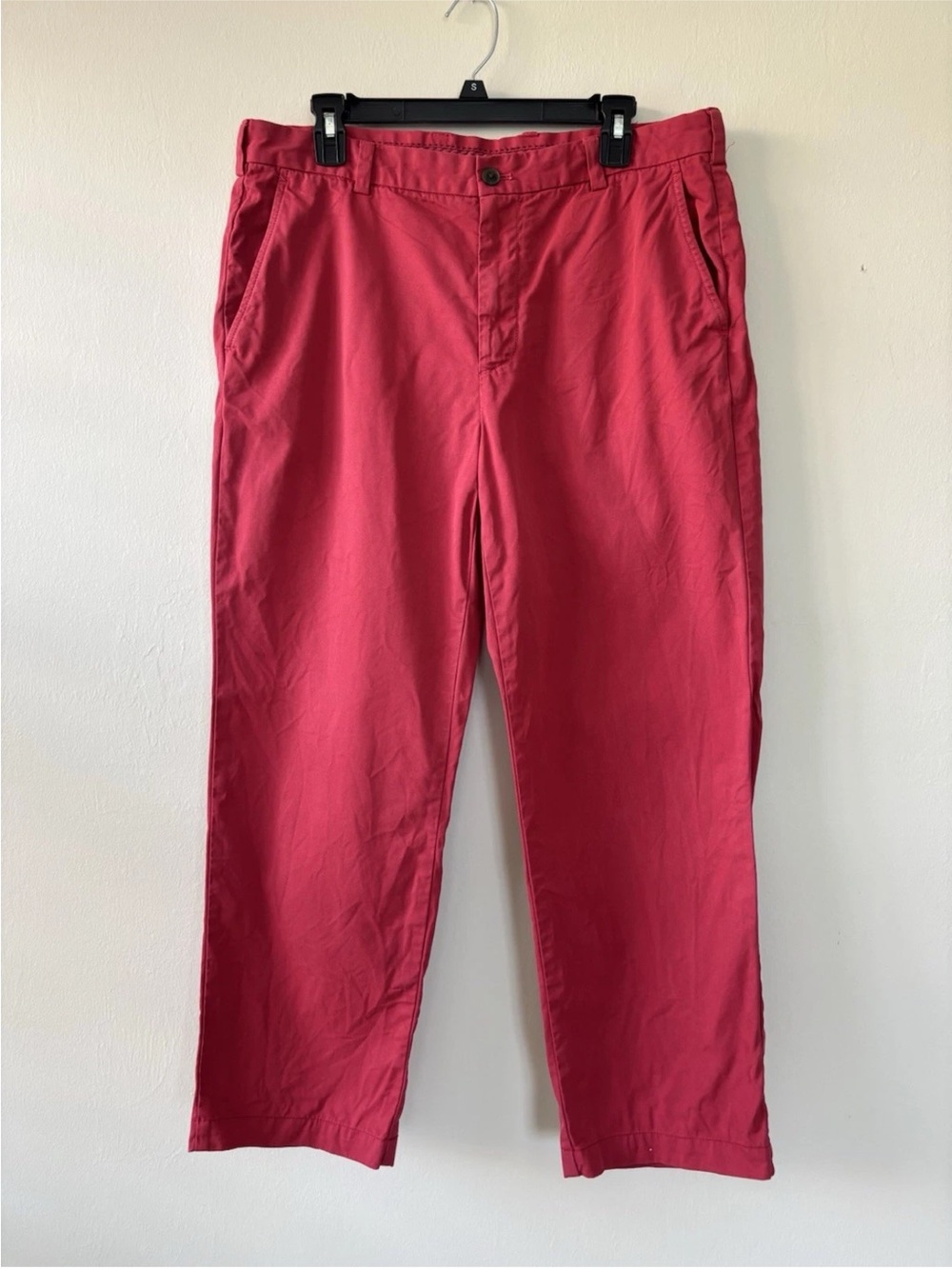 Brooks Brothers Clark Pants Men’s Size W 35 / L 27 Red 100% Cotton Hemmed